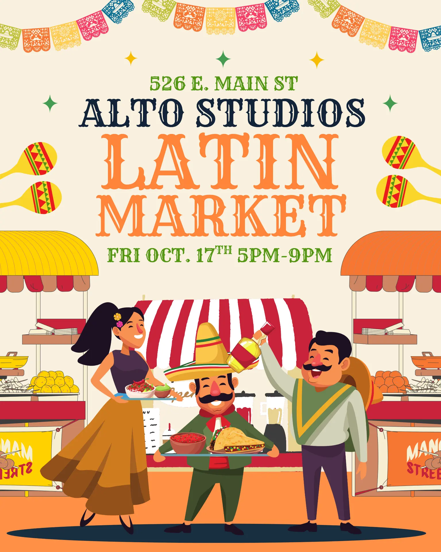 Latin Market — original event flyer