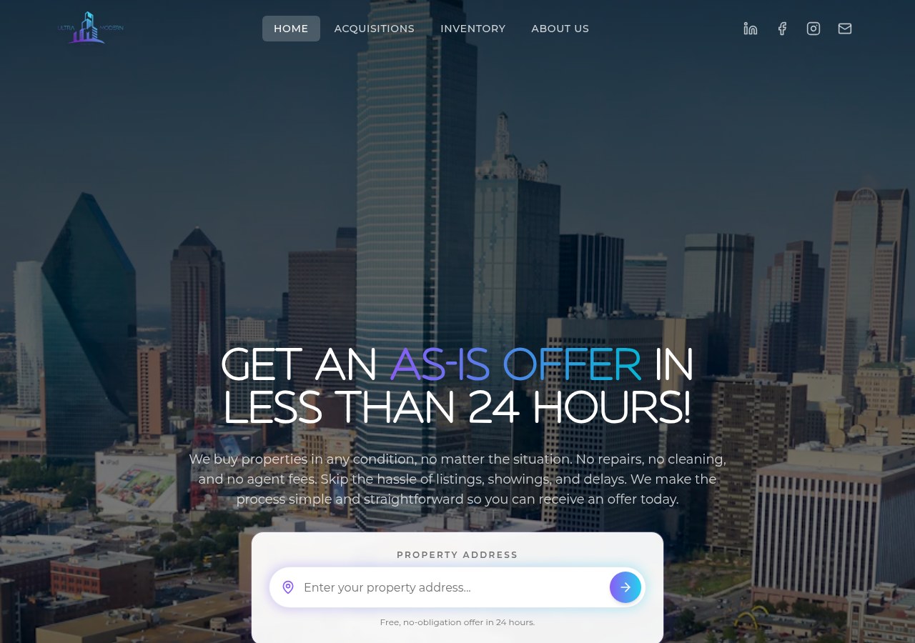 Ultra Modern Investments website